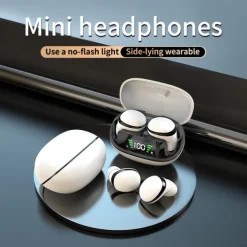 Ultra Small Mini Wireless Bluetooth Headset Peanut Size Invisible In-Ear Running Waterproof Noise Reduction