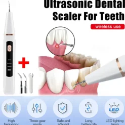 Ultrasonic Dental Scaler For Teeth Tartar Stain Tooth Calculus Remover Electric Sonic Teeth Plaque Cleaner Dental Stone Removal
