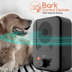 Ultrasonic Dog Bark Deterrent Anti Barking Device Adjustable Sensitivity and Frequency Levels Sonic Bark Contral Device 33 Ft Range Rechargeable Dog Bark Control