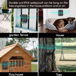 Ultrasonic Dog Bark Deterrent Anti Barking Device Adjustable Sensitivity and Frequency Levels Sonic Bark Contral Device 33 Ft Range Rechargeable Dog Bark Control