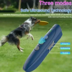 Ultrasonic Dog Repeller Mini Handheld Anti-barking Tool Stop BarkingLED Training Device Pet Cat Ultrasonic Sound Dog Repeller