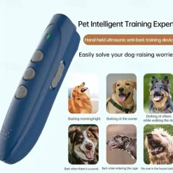 Ultrasonic Dog Repeller Mini Handheld Anti-barking Tool Stop BarkingLED Training Device Pet Cat Ultrasonic Sound Dog Repeller