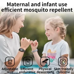Ultrasonic Mosquito Repellent Bracelet – Wearable Wrist Clasp for Children, Adults, and Infants, Ideal for Outdoor Use