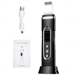Ultrasonic Skin Scrubber Electric Facial Cleansing Pore Deep Cleaner Acne Blackhead Remover Peeling Shovel Device Beauty Machine