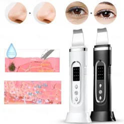 Ultrasonic Skin Scrubber Electric Facial Cleansing Pore Deep Cleaner Acne Blackhead Remover Peeling Shovel Device Beauty Machine