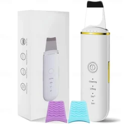 Ultrasonic Skin Scrubber Deep Face Cleaning Machine Peeling Shovel Facial Pore Cleaner Face Skin Scrubber Lift Machine