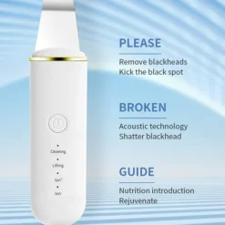 Ultrasonic Skin Scrubber Deep Face Cleaning Machine Peeling Shovel Facial Pore Cleaner Face Skin Scrubber Lift Machine