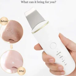 Ultrasonic Skin Scrubber Vibration Face Spatula Blackhead Remover Facial Scrubber Shovel Clean Cavitation Peeling Facial Lifting