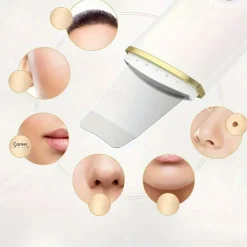 Ultrasonic Skin Scrubber Vibration Face Spatula Blackhead Remover Facial Scrubber Shovel Clean Cavitation Peeling Facial Lifting