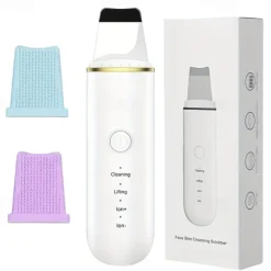 Ultrasonic Skin Scrubber Vibration Face Spatula Blackhead Remover Facial Scrubber Shovel Clean Cavitation Peeling Facial Lifting