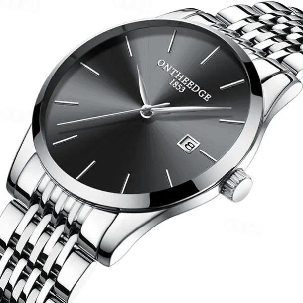 Ultra-Thin Men's Quartz Watch Men Analog Luxury Minimalist Classic Wristwatch Waterproof Calendar Chronograph Stainless Steel Watches