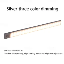 Ultra-thin Smart LED Strip Light Motion Sensor Cabinet Light, Magnetic Rechargeable Human Body Induction Light Strip, Self-Adhesive for Cabinet, Wine Cabinet, Wardrobe