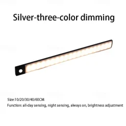 Ultra-thin Smart LED Strip Light Motion Sensor Cabinet Light, Magnetic Rechargeable Human Body Induction Light Strip, Self-Adhesive for Cabinet, Wine Cabinet, Wardrobe