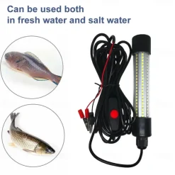 Underwater Fishing Light Submersible Fish Finder Lamp COB LED Innovative Compact Design with 5M Cable 1Pc