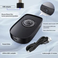 Undetectable Mouse Jiggler 5V 1A Simulate Mouse Mover Wired Wireless Mouse Compatible for Computer Awakening for Keeps PC Active