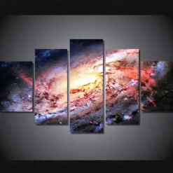 Unframed 5 Panels Space Universe earth light painting canvas art painting wall art