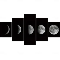 Unframed 5 Panels Space Universe earth light painting canvas art painting wall art