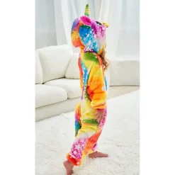 Unicorn Carnival Costume Kigurumi Pajamas Nightwear Halloween Group Family Costumes Kid's Adults' Unisex Men and Women Boys and Girls Funny Costume Party Home Wear Christmas Halloween Carnival Easy