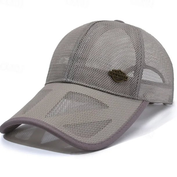 Unisex Baseball Cap Sun Hat Black White Mesh Travel Beach Outdoor Vacation Plain Adjustable Sunscreen Fashion