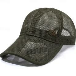 Unisex Baseball Cap Sun Hat Black White Mesh Travel Beach Outdoor Vacation Plain Adjustable Sunscreen Fashion