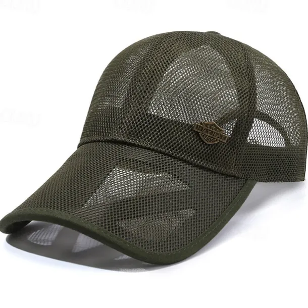 Unisex Baseball Cap Sun Hat Black White Mesh Travel Beach Outdoor Vacation Plain Adjustable Sunscreen Fashion