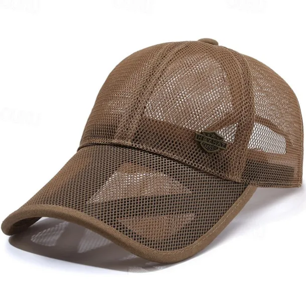 Unisex Baseball Cap Sun Hat Black White Mesh Travel Beach Outdoor Vacation Plain Adjustable Sunscreen Fashion