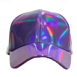 Unisex Baseball Cap Sun Hat Black Silver Laser Nonwoven Fashion Casual Minimalism Outdoor Vacation Plain Adjustable Fashion