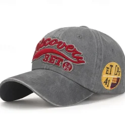 Unisex Baseball Cap Sun Hat Black Red Polyester Washed Casual Minimalism Outdoor Vacation Graphic Letter Adjustable Sunscreen Fashion