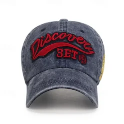 Unisex Baseball Cap Sun Hat Black Red Polyester Washed Casual Minimalism Outdoor Vacation Graphic Letter Adjustable Sunscreen Fashion