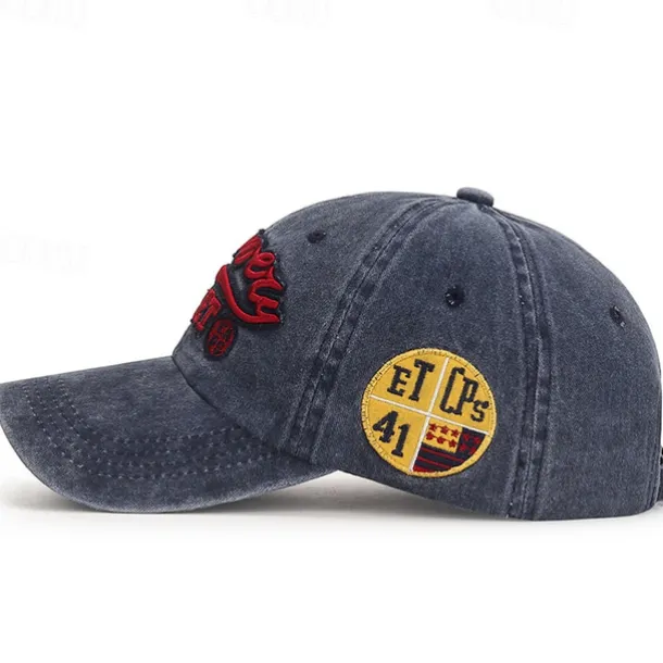 Unisex Baseball Cap Sun Hat Black Red Polyester Washed Casual Minimalism Outdoor Vacation Graphic Letter Adjustable Sunscreen Fashion