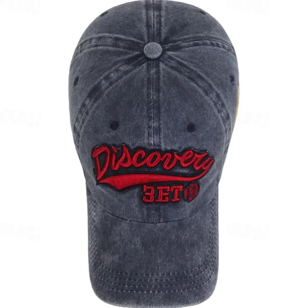 Unisex Baseball Cap Sun Hat Black Red Polyester Washed Casual Minimalism Outdoor Vacation Graphic Letter Adjustable Sunscreen Fashion