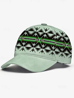 Unisex Baseball Cap with Tribal Print, Adjustable Snapback Design, Lightweight and Breathable Fabric – Ideal for Casual Wear, Outdoor Activities, and Travel