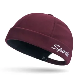 Unisex Beanie Hat Docker Cap Brimless Hats Black Red Polyester Fashion Casual Minimalism Outdoor Vacation Plain Adjustable Fashion