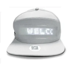 Unisex Bluetooth LED Mobile Phone APP Controlled Baseball Hat Scroll Message Display Board Hip Hop Street Snapback Cap