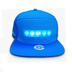 Unisex Bluetooth LED Mobile Phone APP Controlled Baseball Hat Scroll Message Display Board Hip Hop Street Snapback Cap
