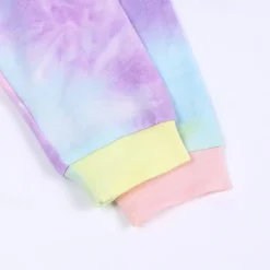 Unisex Boys Girls' 3D Tie Dye Sports Suit Hoodie Set Tracksuits Long Sleeve Spring Fall Daily Casual Comfort Kids 4-12 Years Hooded Outdoor Vacation Sports Tailored Fit