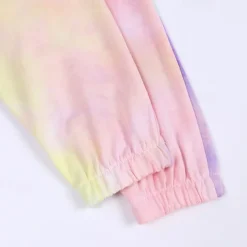 Unisex Boys Girls' 3D Tie Dye Sports Suit Hoodie Set Tracksuits Long Sleeve Spring Fall Daily Casual Comfort Kids 4-12 Years Hooded Outdoor Vacation Sports Tailored Fit