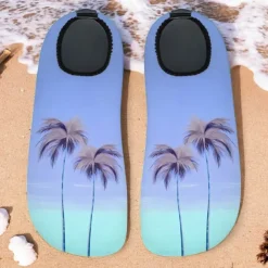 Unisex 3D Alligator Print Water Shoes – Quick-Dry Barefoot Aqua Socks for Beach, Swimming, Surfing & Outdoor Activities