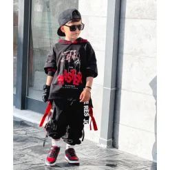 Unisex 3D Letter Hoodie & Sweatpants Set Clothing Set Long Sleeve Fall Winter Fashion Street Style Kids 3-13 Years Vacation Street Regular Fit