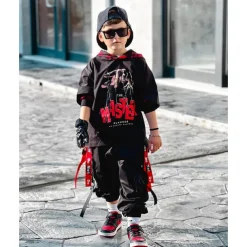 Unisex 3D Letter Hoodie & Sweatpants Set Clothing Set Long Sleeve Fall Winter Fashion Street Style Kids 3-13 Years Vacation Street Regular Fit