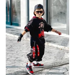 Unisex 3D Letter Hoodie & Sweatpants Set Clothing Set Long Sleeve Fall Winter Fashion Street Style Kids 3-13 Years Vacation Street Regular Fit