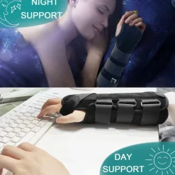 Unisex Forearm and Wrist Support Splint Brace Double Fixation Wrist Brace for Carpal Tunnel,Adjustable Night Time Forearm Immobilizer Brace Splints