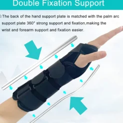 Unisex Forearm and Wrist Support Splint Brace Double Fixation Wrist Brace for Carpal Tunnel,Adjustable Night Time Forearm Immobilizer Brace Splints
