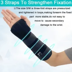Unisex Forearm and Wrist Support Splint Brace Double Fixation Wrist Brace for Carpal Tunnel,Adjustable Night Time Forearm Immobilizer Brace Splints