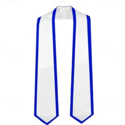 Unisex Graduation Stole, Plain Graduation Sash, Honor Stole for Students, Satin Graduation Stole, Honor Ceremony Sash, 72-Inch Adult Graduation Honor Stole, Double-Layered Graduation Gown Scarf