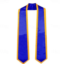 Unisex Graduation Stole, Plain Graduation Sash, Honor Stole for Students, Satin Graduation Stole, Honor Ceremony Sash, 72-Inch Adult Graduation Honor Stole, Double-Layered Graduation Gown Scarf