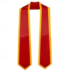 Unisex Graduation Stole, Plain Graduation Sash, Honor Stole for Students, Satin Graduation Stole, Honor Ceremony Sash, 72-Inch Adult Graduation Honor Stole, Double-Layered Graduation Gown Scarf