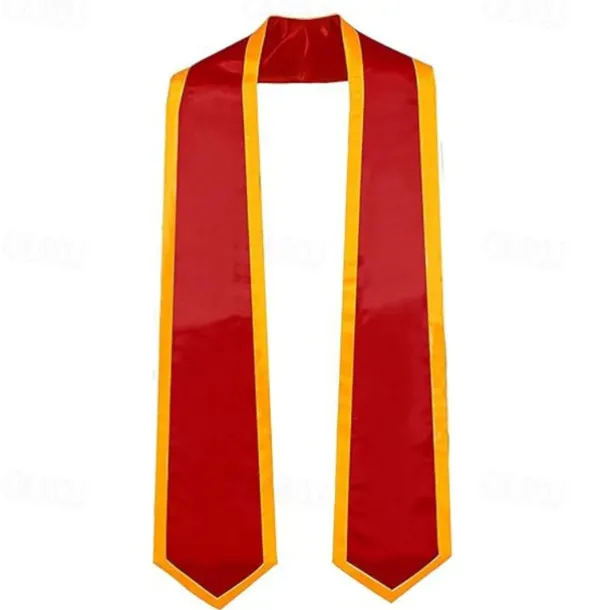 Unisex Graduation Stole, Plain Graduation Sash, Honor Stole for Students, Satin Graduation Stole, Honor Ceremony Sash, 72-Inch Adult Graduation Honor Stole, Double-Layered Graduation Gown Scarf