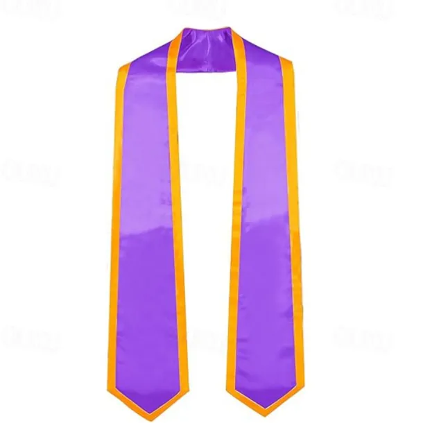 Unisex Graduation Stole, Plain Graduation Sash, Honor Stole for Students, Satin Graduation Stole, Honor Ceremony Sash, 72-Inch Adult Graduation Honor Stole, Double-Layered Graduation Gown Scarf