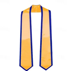 Unisex Graduation Stole, Plain Graduation Sash, Honor Stole for Students, Satin Graduation Stole, Honor Ceremony Sash, 72-Inch Adult Graduation Honor Stole, Double-Layered Graduation Gown Scarf